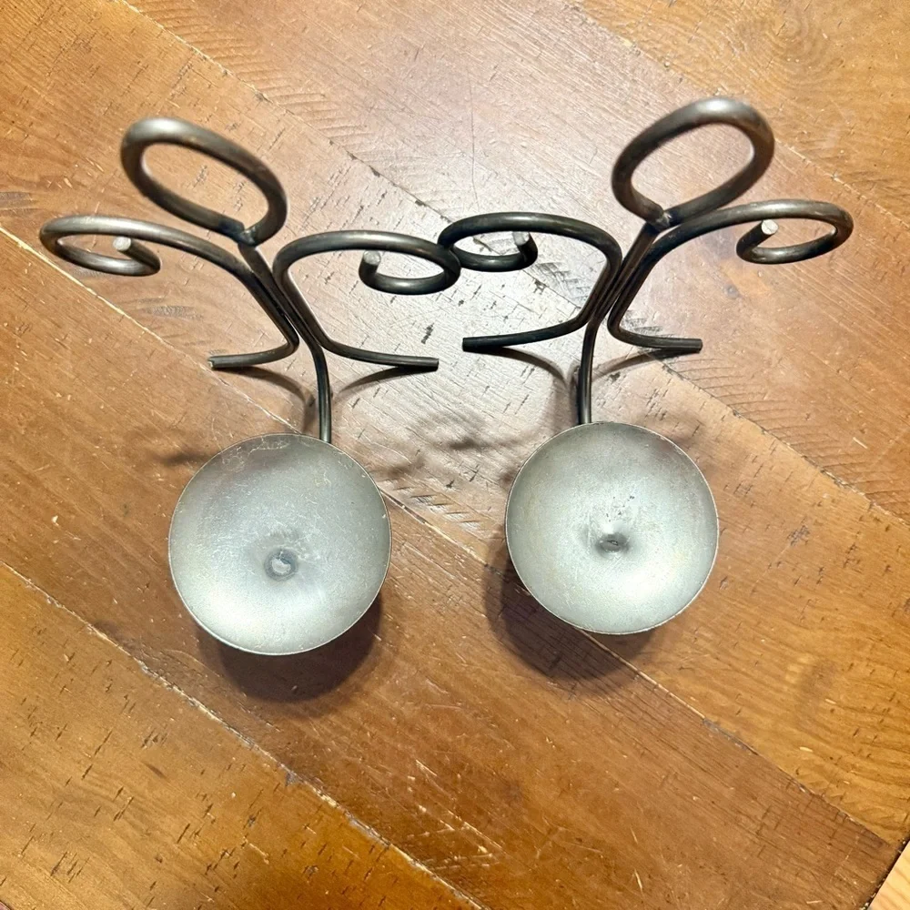 Metal Candle Sconces unbranded. Scroll design, home decor